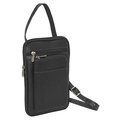 Piel Leather Piel Leather 8625-BLK Hanging Travel Organizer - Black 8625-BLK